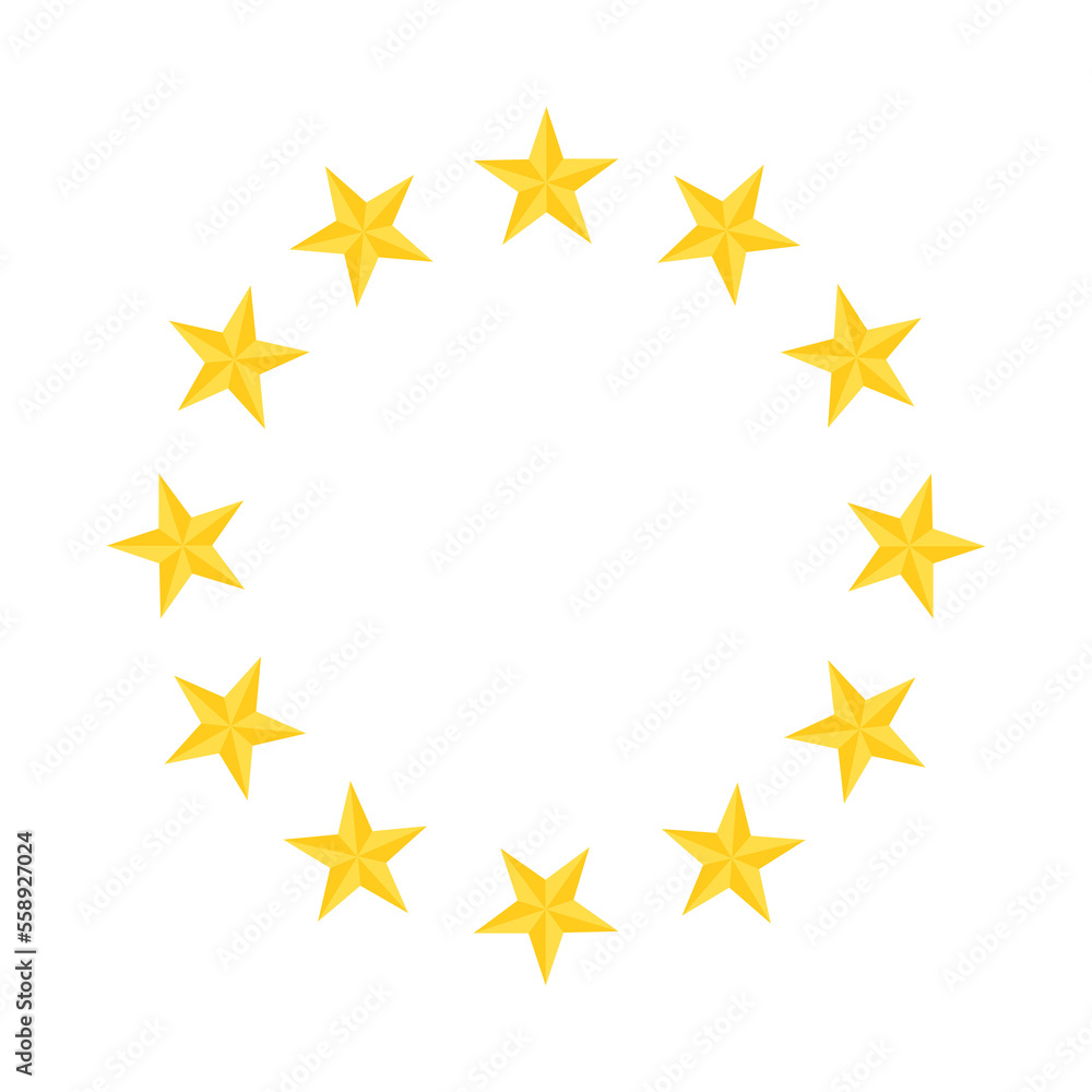 Wreath stars of EU on transparent background. Wreath stars of EU on transparent background.