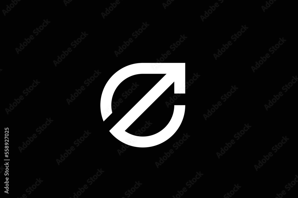 Minimal Awesome Creative Trendy Professional Letter E Arrow Logo Design Template On Black Background