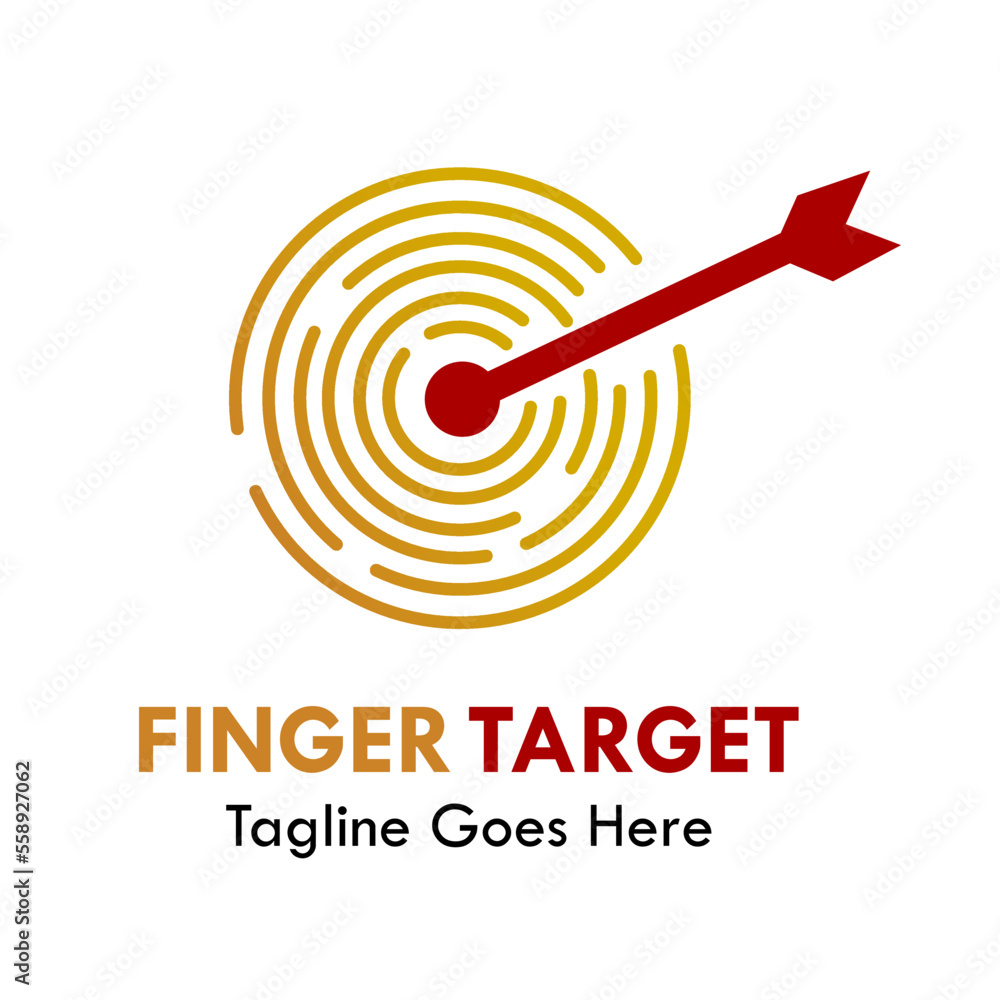 Finger target logo template illustration Finger target logo template illustration