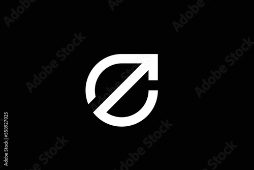 Minimal Awesome Creative Trendy Professional Letter E Arrow Logo Design Template On Black Background