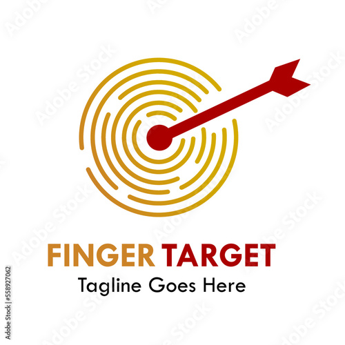 Finger target logo template illustration
