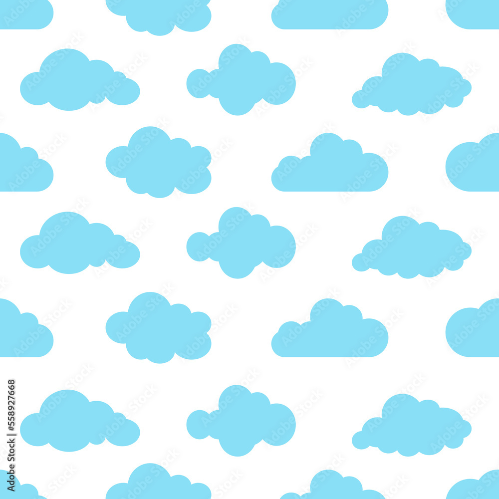 Clouds seamless pattern on transparent background. Clouds seamless pattern on transparent background.
