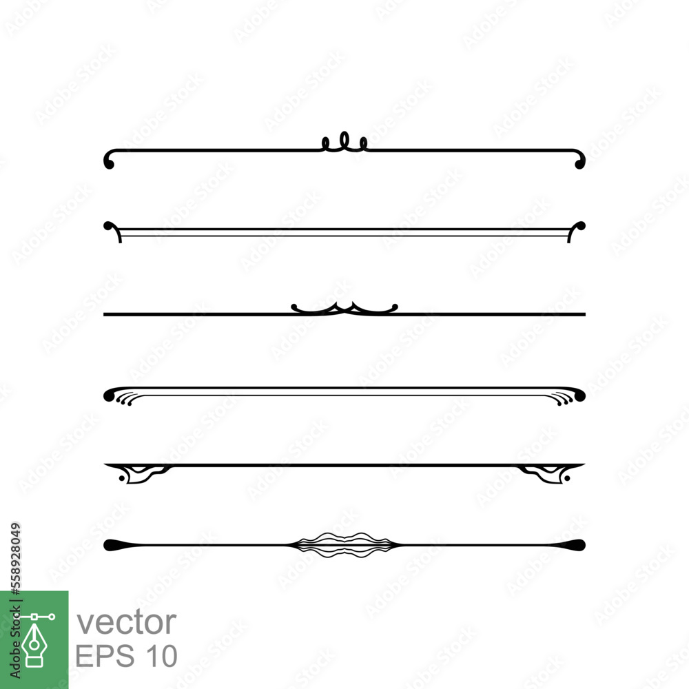 Border line, gothic. Medieval, rule, old frame, divider, book cover decoration, ornate. Decorative elements, border and page rules. Vector illustration design isolated on white background. EPS 10. Border line, gothic. Medieval, rule, old frame, divider, book cover decoration, ornate. Decorative elements, border and page rules. Vector illustration design isolated on white background. EPS 10.