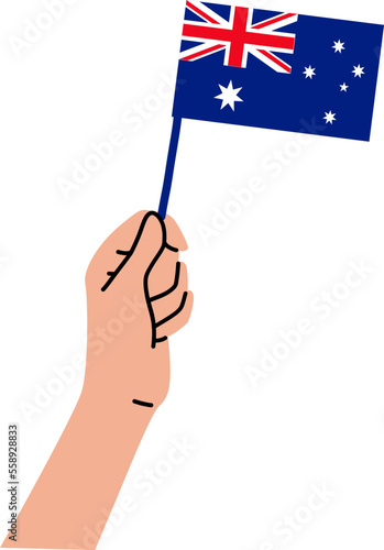 Diverse Race Of Hand Holding Flag Of Australia © DSGNRL