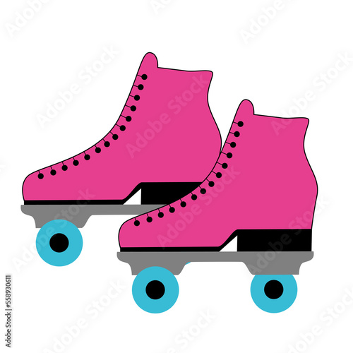 A pair of skate rollers on a white background.