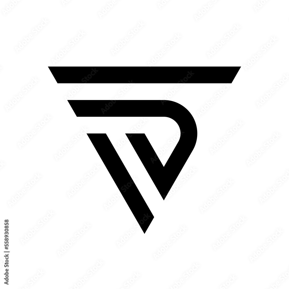 Letter FD minimal monogram logo Letter FD minimal monogram logo