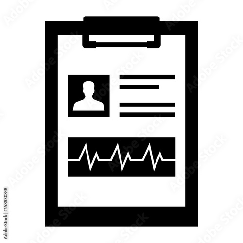 Patient medical records and data icon