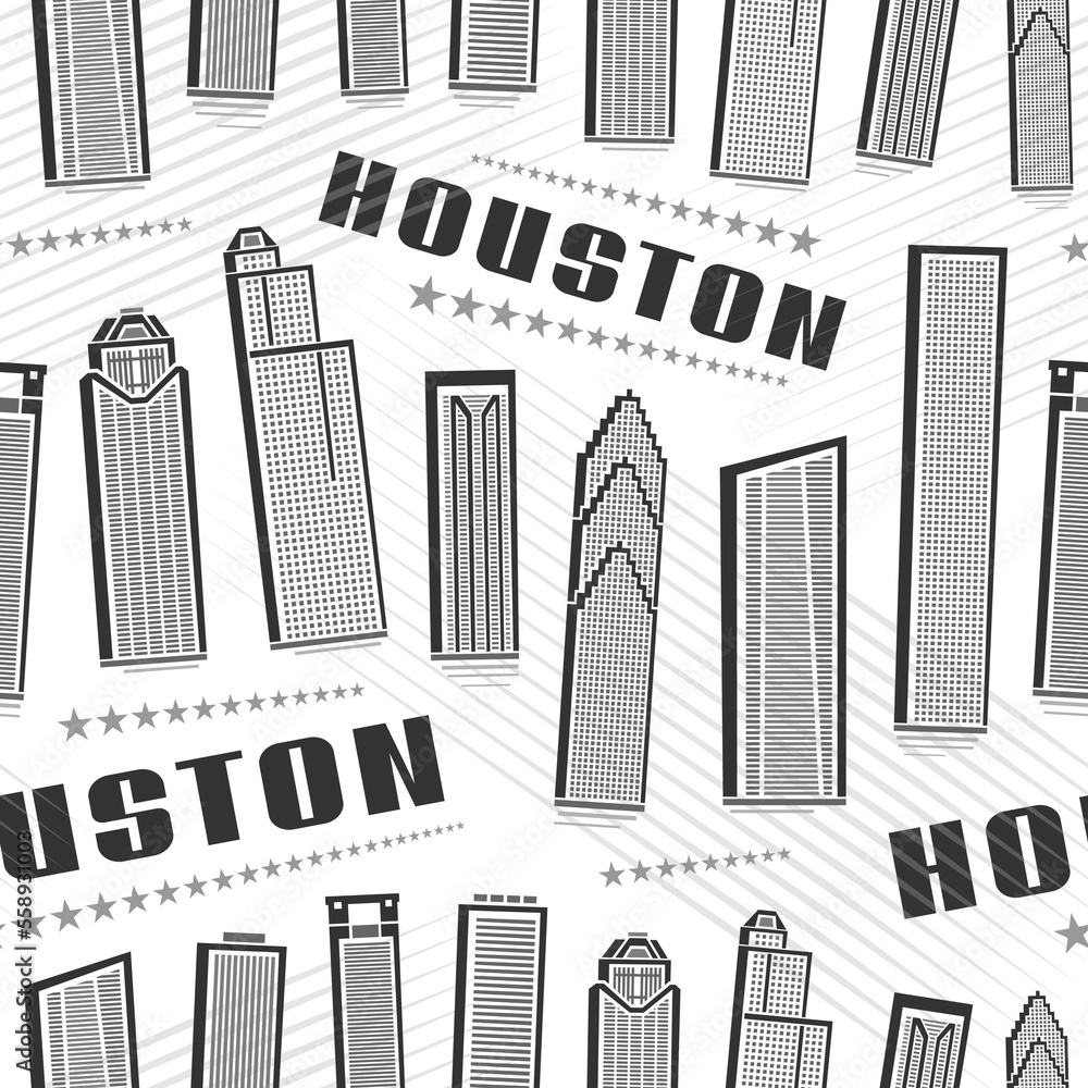 Vector Houston Seamless Pattern Square Repeat Background With vector-houston-seamless-pattern-square-repeat-background-with