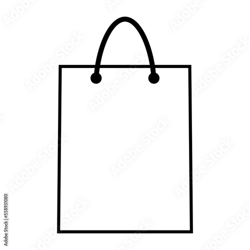 Shopping bag icon isolated on transparent background