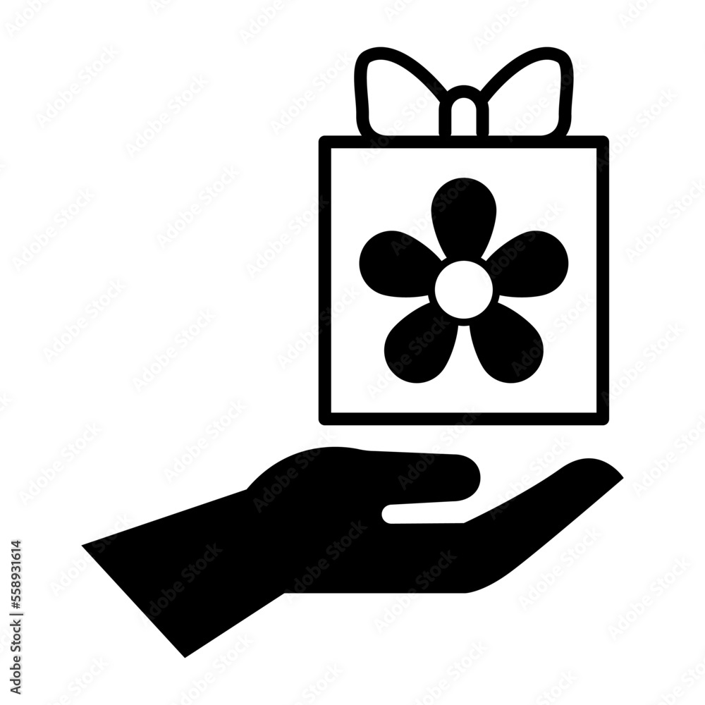 Flower delivery service icon isolated Flower delivery service icon isolated