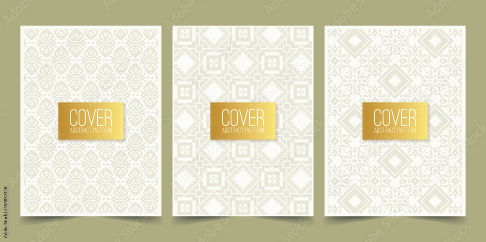 elegant white abstract line pattern cover
