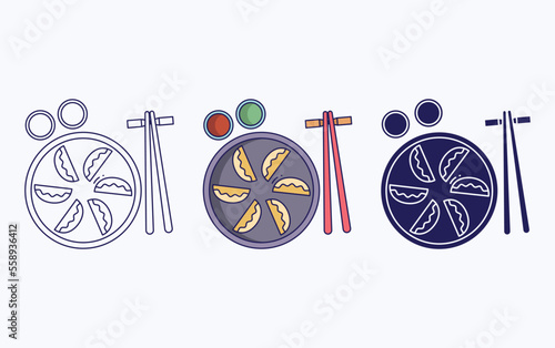 Jiaozi dish fine dining icon