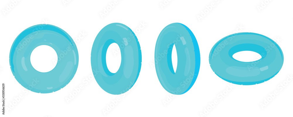 Blue inflatable rings. Isolated rubber ring wheel, pool toys swim sea balloons circle lifebuoy for floater swimming buoy tube summer Blue inflatable rings. Isolated rubber ring wheel, pool toys swim sea balloons circle lifebuoy for floater swimming buoy tube summer