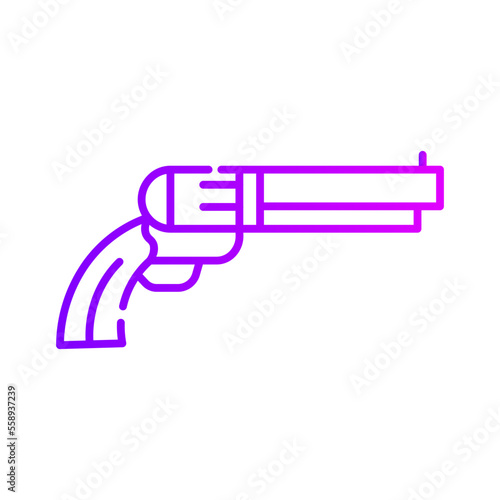 pistol gradient icon