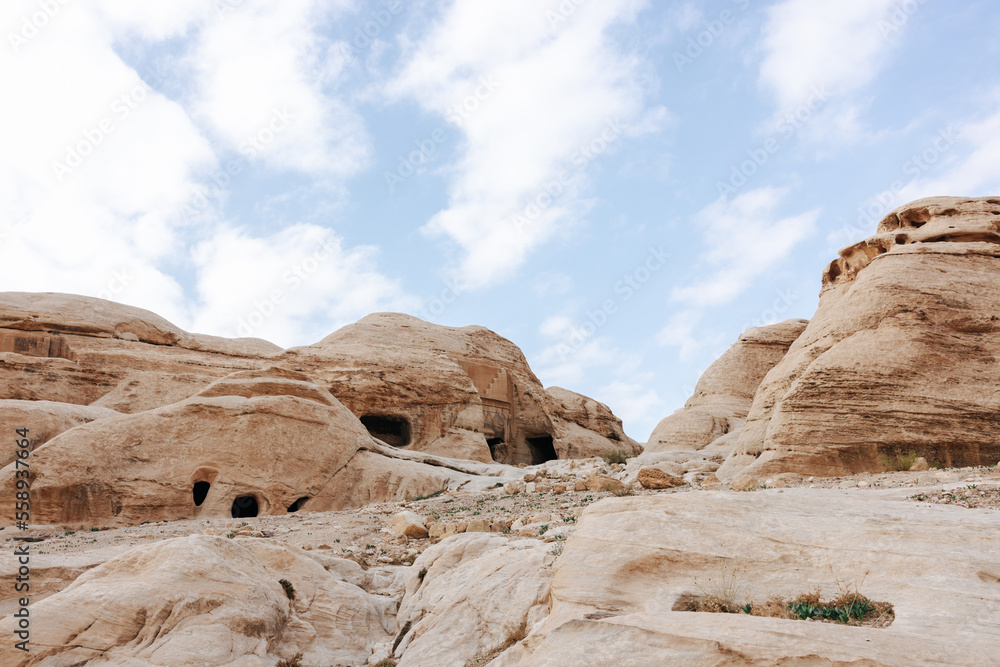 Fototapeta premium Wadi Musa archeological site Petra in Jordan