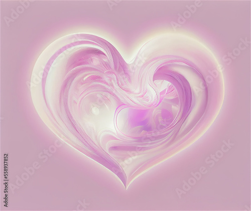 Abstract pink heart, genera...