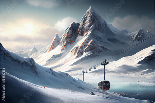 Beautiful winter landscape,...