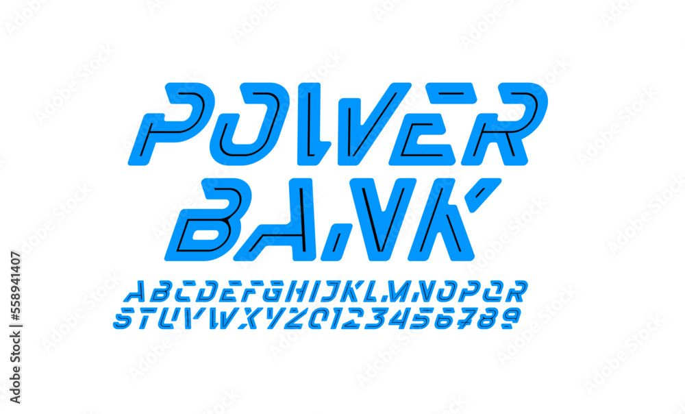 Abstract futuristic alphabet font, italic digital space typography, vector illustration 10EPS Abstract futuristic alphabet font, italic digital space typography, vector illustration 10EPS