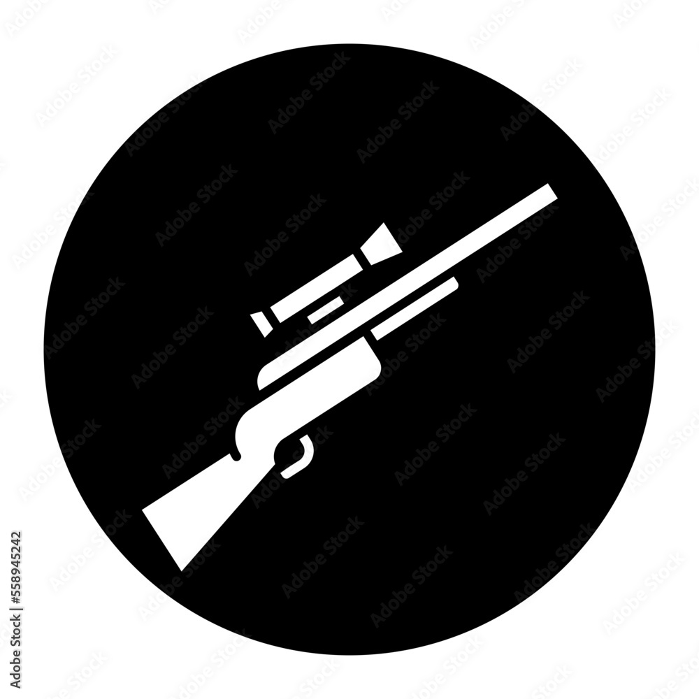 sniper gun cyrcular glyph icon sniper gun cyrcular glyph icon