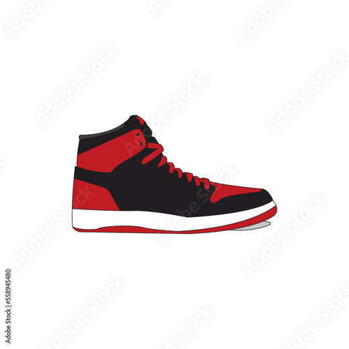 Fashionable shoes illustration in vector style