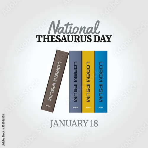 Obraz na płótnie vector graphic of national thesaurus day good for national thesaurus day celebration