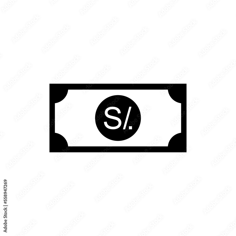 Peru Currency Symbol, Peruvian Sol Icon, PEN Sign. Vector Illustration Peru Currency Symbol, Peruvian Sol Icon, PEN Sign. Vector Illustration