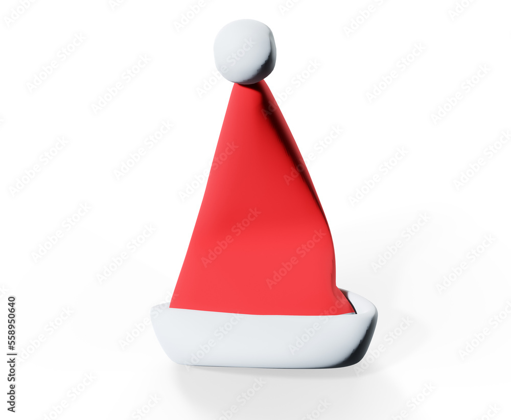 Santa hat icon, realistic style on white Santa hat icon, realistic style on white