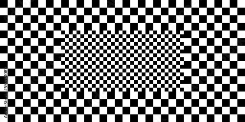 Base lens distortion grid with nested smaller grid - Checkerboard image background for VFX camera distortion