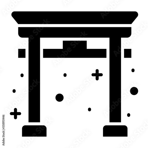 Torii gate vector design in modern style