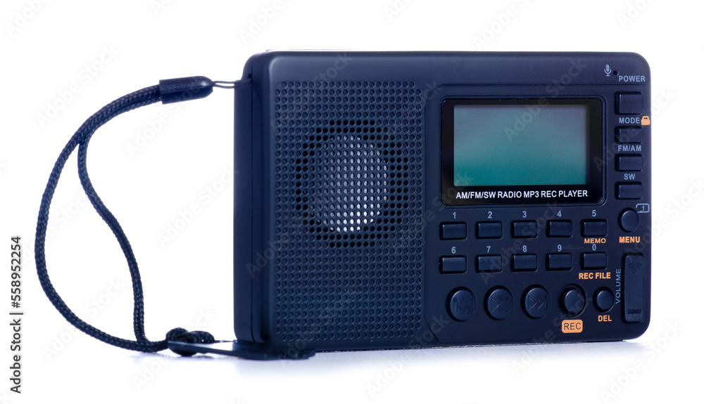 digital radio receiver on white background isolation digital radio receiver on white background isolation
