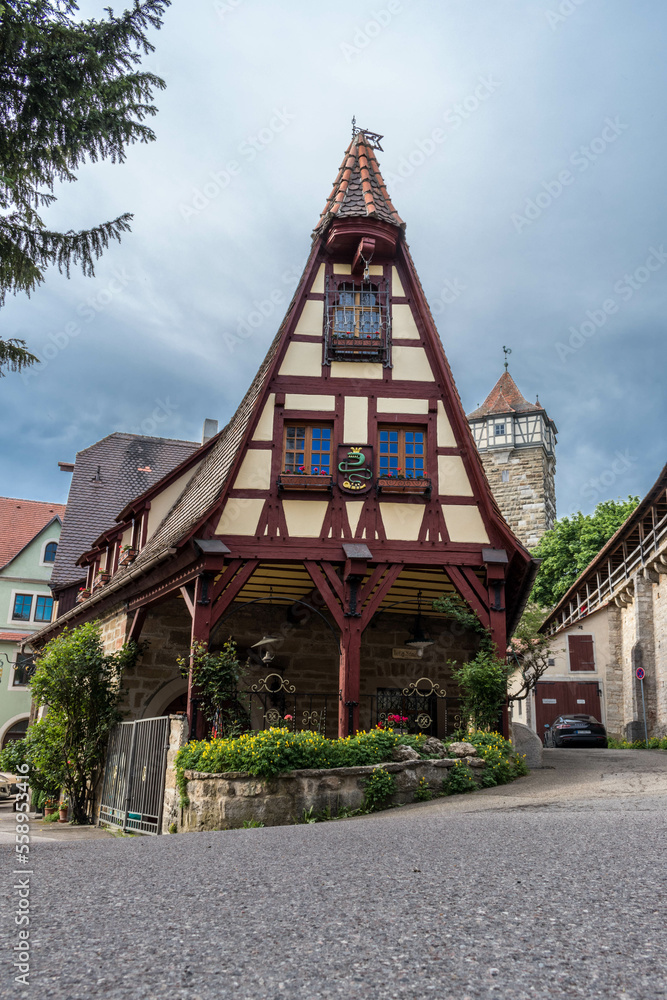 Rothenburg ob der Tauber - Historical Franconia in Bavaria, Germany.