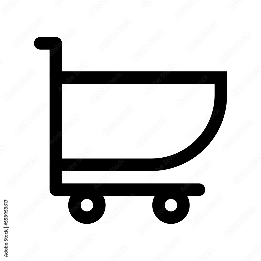 Shopping cart icon line isolated on white background. Black flat thin icon on modern outline style. Linear symbol and editable stroke. Simple and pixel perfect stroke vector illustration Shopping cart icon line isolated on white background. Black flat thin icon on modern outline style. Linear symbol and editable stroke. Simple and pixel perfect stroke vector illustration