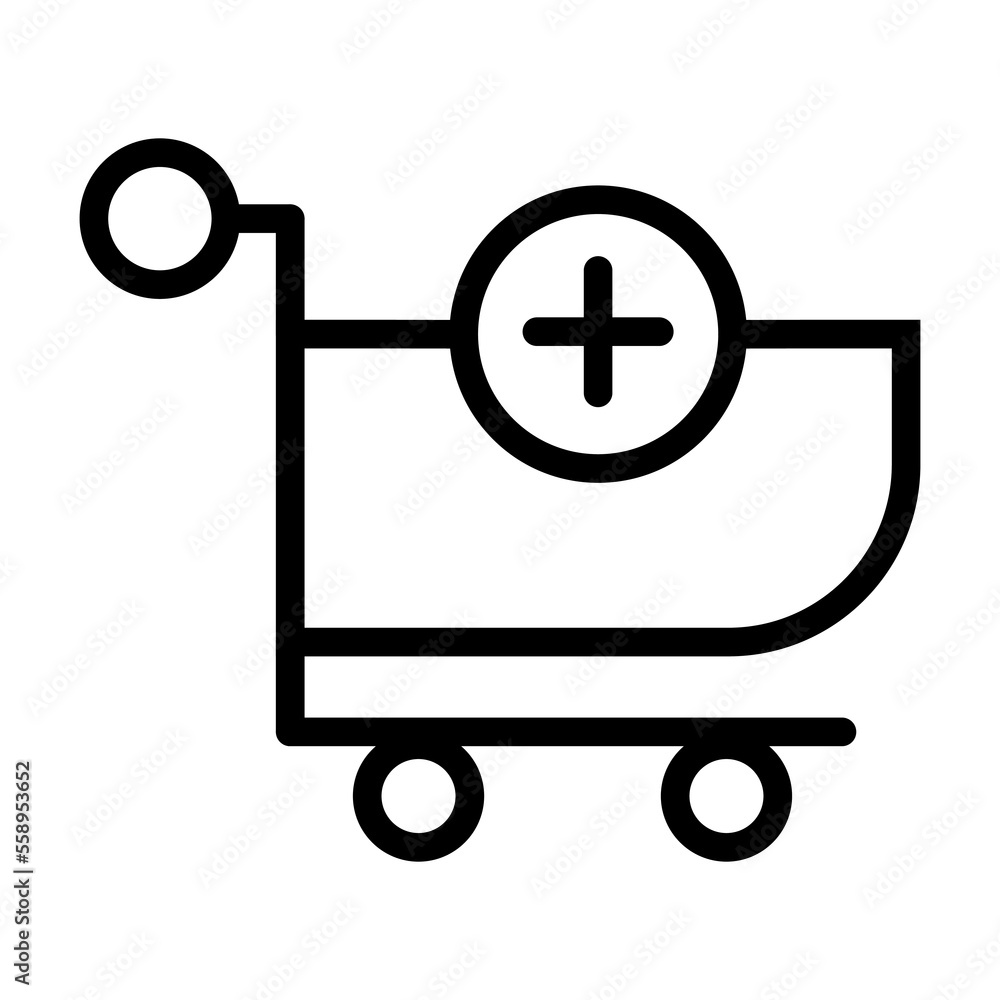 Add to cart icon line isolated on white background. Black flat thin icon on modern outline style. Linear symbol and editable stroke. Simple and pixel perfect stroke vector illustration Add to cart icon line isolated on white background. Black flat thin icon on modern outline style. Linear symbol and editable stroke. Simple and pixel perfect stroke vector illustration