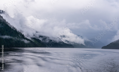 Fototapeta Naklejka Na Ścianę i Meble -  nature sceneries on the cruise from Port Hardy to Prince Rupert, British Columbia, Canada