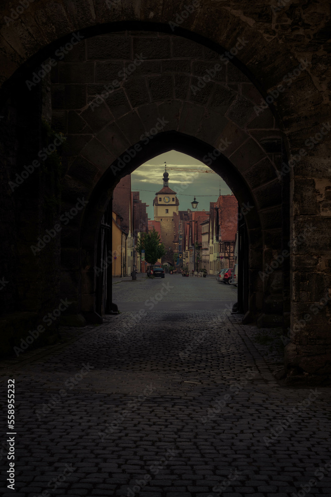 Rothenburg ob der Tauber - Historical Franconia in Bavaria, Germany.