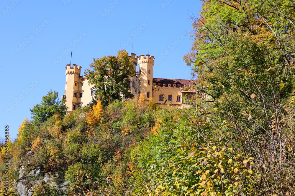 The Hohenschwangau Castle is a 19th-century palace in southern Germany