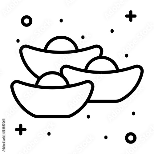 Chinese ingots vector design in modern style