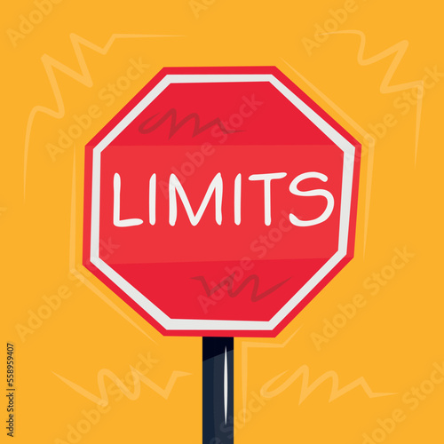 Warning sign (Limits), vector illustration.