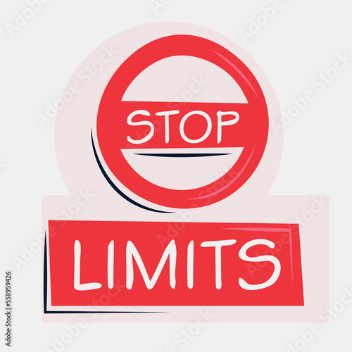 Warning sign (Limits), vector illustration.