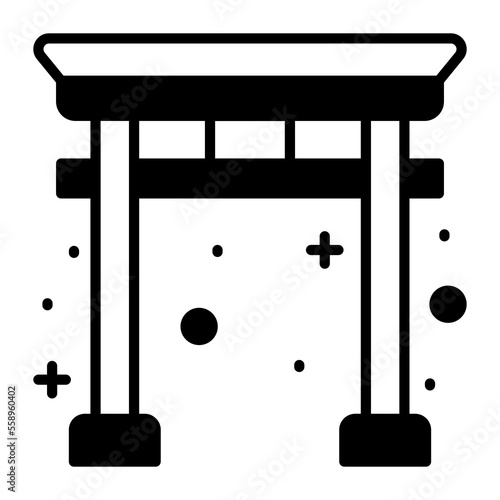 Torii gate vector design in modern style