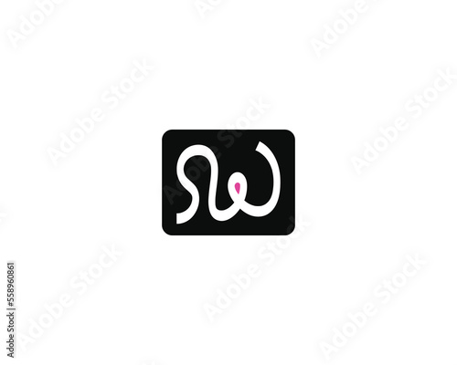 creative letter SW logo design vector template