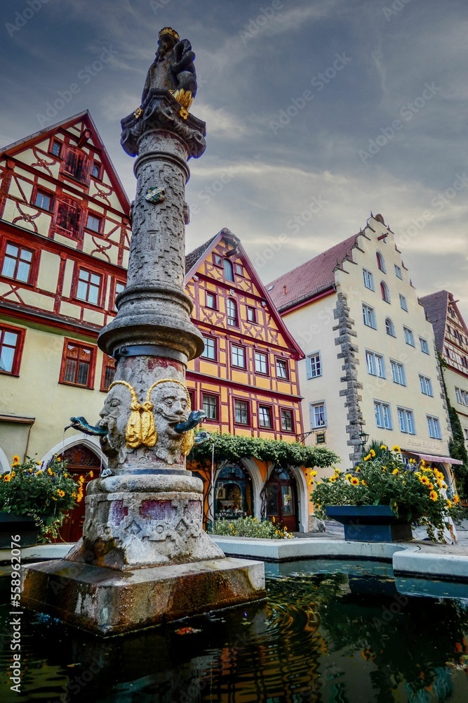 Fototapeta premium Rothenburg ob der Tauber - Historical Franconia in Bavaria, Germany.