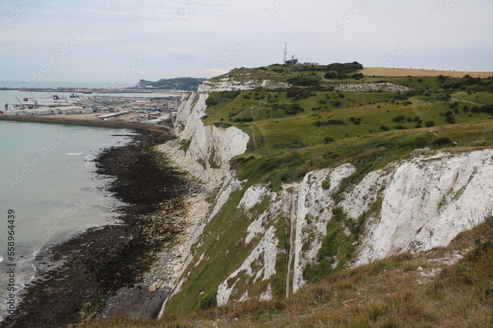 Holidays in summer at White Cliffs of Dover, England Great Britain