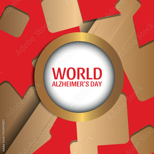 World Alzheimer’s Day. Design suitable for greeting card poster and banner