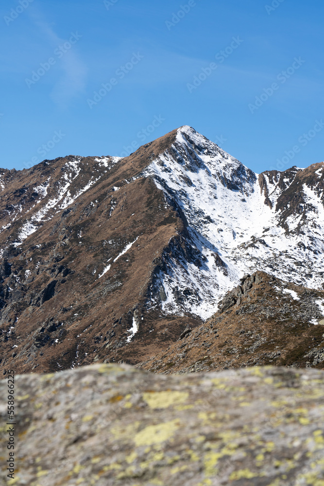 landscape with snow covered mountain landscape with snow covered mountain