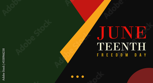 Juneteenth Freedom Day abstract vector illustration. Geometric background shape. Vector banner for ads, social media, card, poster. june 19