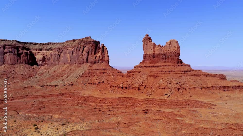 The amazing scenery around Monument Valley in Arizona - aerial view The amazing scenery around Monument Valley in Arizona - aerial view