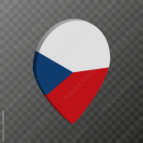 Free Download Map pointer with Czech Republic flag. Vector illustration. - GFXLoad