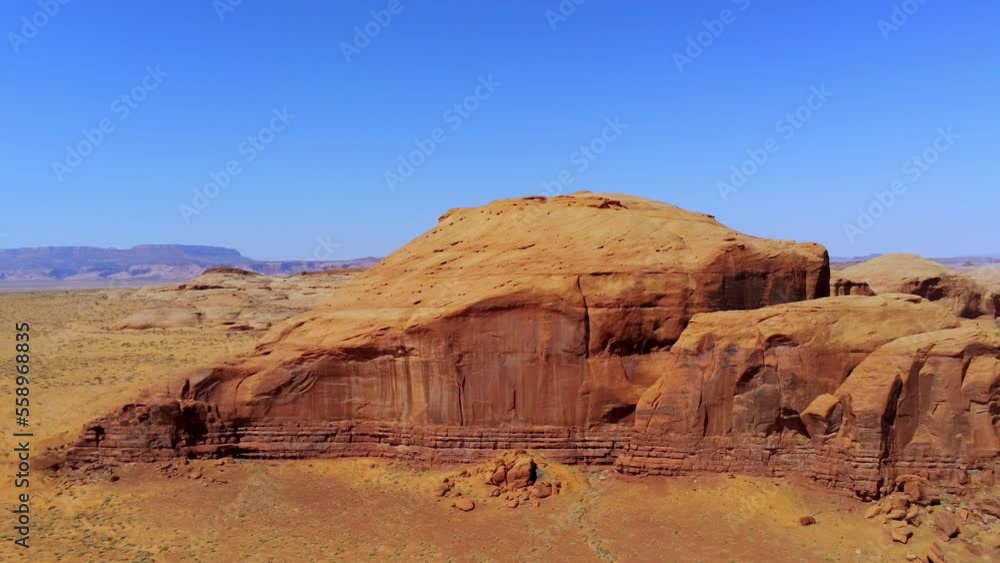 The typical red rocks in the Arizona desert - aerial view The typical red rocks in the Arizona desert - aerial view
