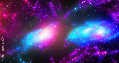 glitter neon color galaxy background